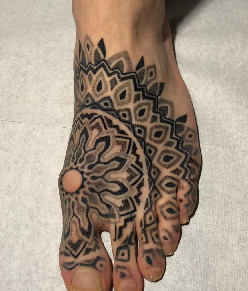 Mandala su piede guarito