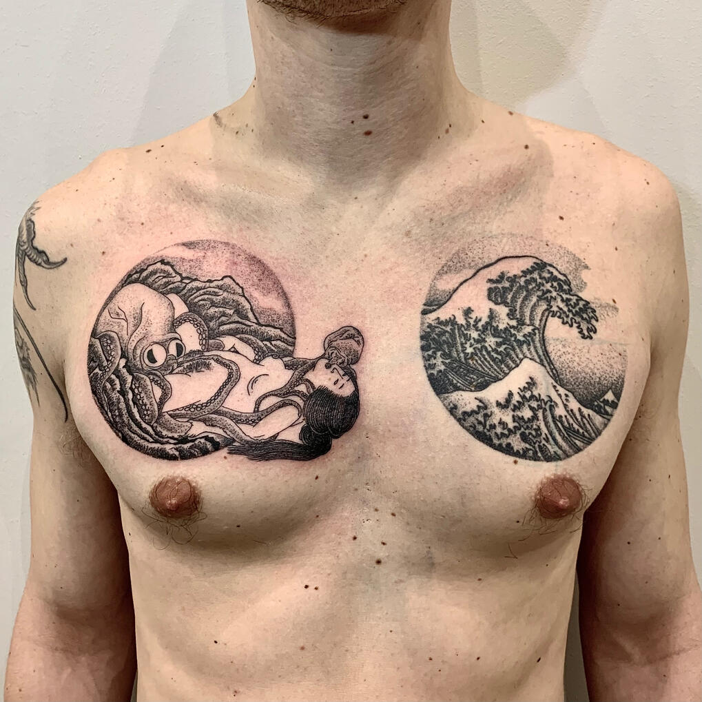 Composizione dedita a ai maestri dell’Ukiyo-e